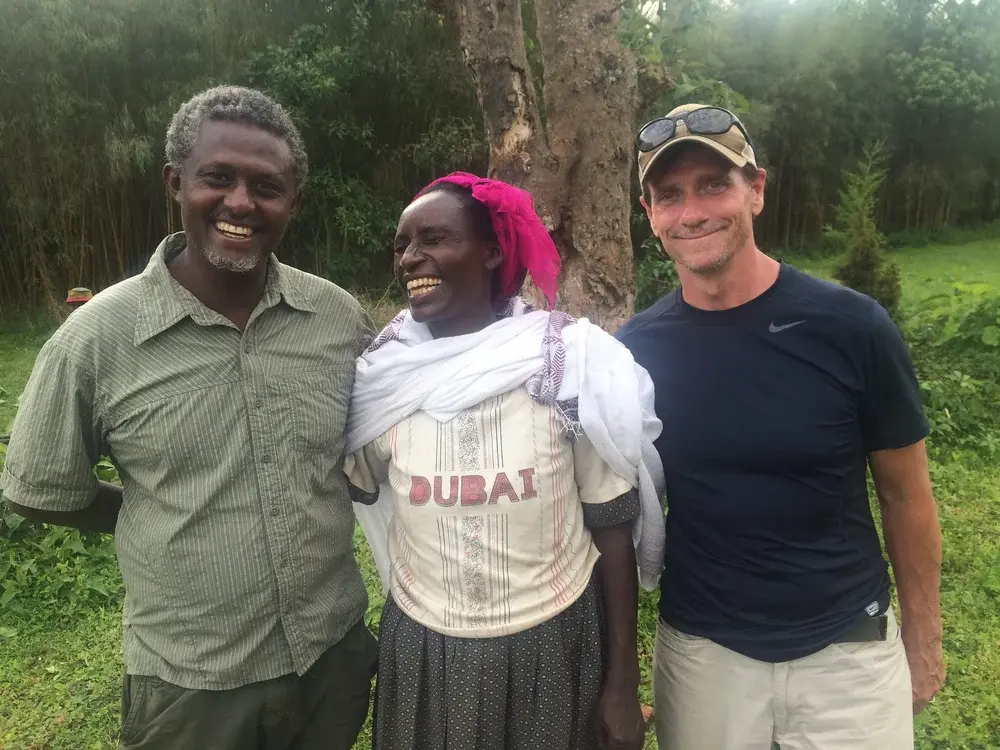 Steve with locals in Ethiopia